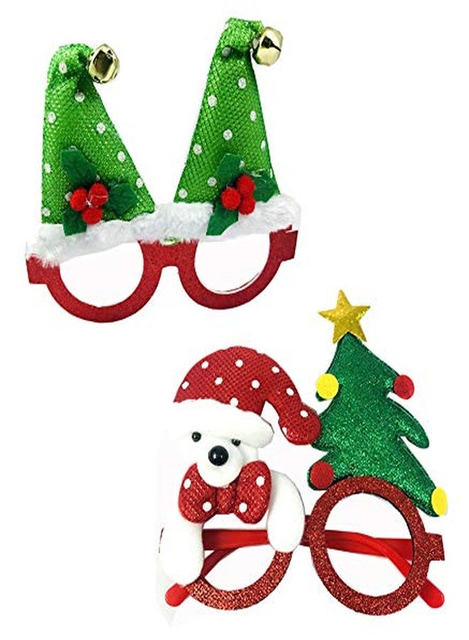 Evisha 3 Pcs Santa Claus Merry Christmas Goggles Eye wear for Christmas Decoration - Image 2